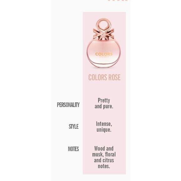BENETTON COLOR ROSE INTENSE 2.7oz -80 ml EDP Spray for woman New & Sealed.‎ - Picture 5 of 7